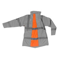 Leo Workwear Expander2 Class 3 Hi-Vis Orange Maternity Expander For Cheristow Women's Anorak
